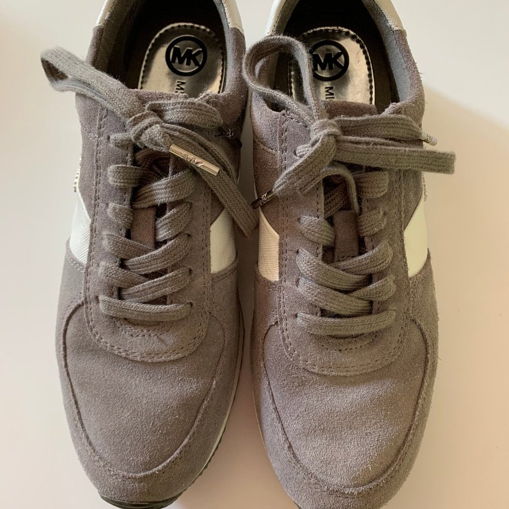 Michael Kors Allie Trainer Suede Sneakers, Size 8